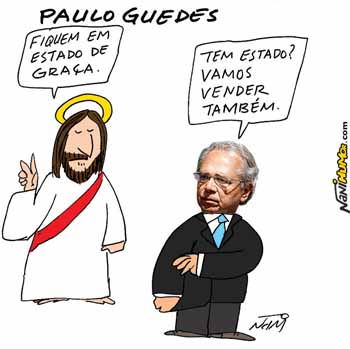 Charge: Nani - Paulo Guedes e a privatizao