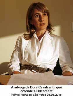 Folha de So Paulo - 01/05/15 - A advogada Dora Cavalcanti, que defende a Odebrecht