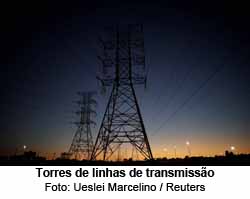 Torres de transmisso - Foto: Ueslei Marcelino / Reuters