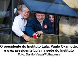 Okamoto e Lula no Instituto Lula - Foto: Danilo Verpa / Folhapress