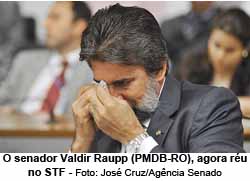 O senador Valdir Raupp (PMDB-RO), agora ru no STF - Foto: Jos Cruz/Agncia Senado
