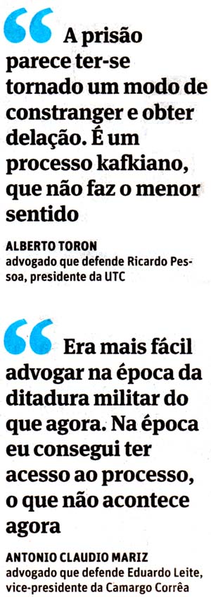 Folha de So Paulo - 15/11/14 - Empresas criticam priso