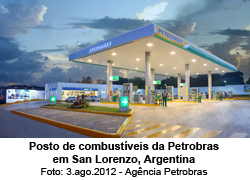 Folha de So Paulo - 18/03/2015 - Posto de combustveis da Petrobras em San Lorenzo, Argentina - Foto: Ag. Petrobras