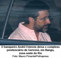 O banqueiro Andr Esteves deixa o complexo penitencirio de Gericin, em Bangu, zona oeste do Rio - Mauro Pimentel/Folhapress
