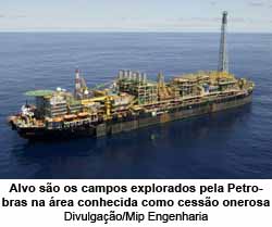 Alvo so os campos explorados pela Petrobras na rea conhecida como cesso onerosa - Divulgao/Mip Engenharia