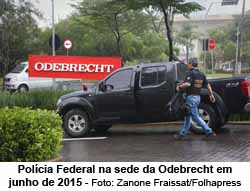 Polcia Federal na sede da Odebrecht em junho de 2015 - Zanone Fraissat/Folhapress