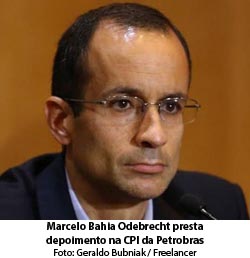 Marcelo Odebrecht quando prestou depoimento na CPI da Petrobras - Geraldo Bubniak / 25-7-2015