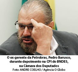 O ex-gerente da Petrobras, Pedro Barusco, durante depoimento na CPI do BNDES, na Cmara dos Deputados Foto: ANDRE COELHO/Agncia O Globo