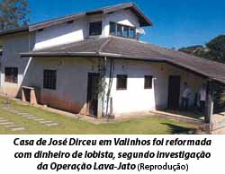 O Globo - 05/08/2015 - Casa de Jos Dirceu em Valinhos foi reformada com dinheiro de lobista, segundo investigao da Operao Lava-Jato - Reproduo