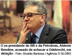 O ex-presidente do BB e da Petrobras, Aldemir Bendine, acusado de achacar a Odebrecht, em delao - Foto: Givaldo Barbosa / Agncia O GLOBO