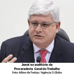 Rodrigo Janot no auditrio da Procuradoria Geral do Trabalho - Foto: Ailton de Freitas / Agncia O Globo