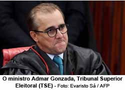 O ministro Admar Gonzada, Tribunal Superior Eleitoral (TSE) - Foto: Evaristo S / AFP