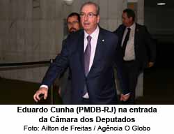 Eduardo Cunha (PMDB-RJ) na entrada da Cmara dos Deputados - Ailton de Freitas / Agncia O Globo