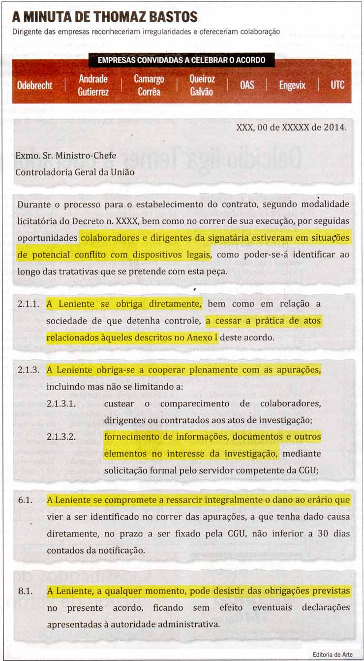 O Globo - Impresso - 13/03/16 - A Minuta de Mrcio Thomaz Bastos