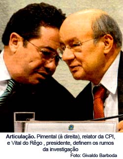 O Globo - 15.05.2014 - Articulao CPI: Pimentel e Vital do Rgo - Foto: Givaldo Barbosa