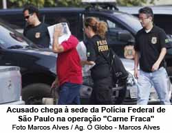 Acusado chega  sede da Polcia Federal de So Paulo na operao 