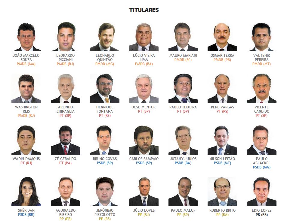 A composio da CPI do impeachment de Dilma