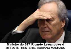 Ministro do STF Ricardo Lewandowski/30-8-2016 - REUTERS / ADRIANO MACHADO
