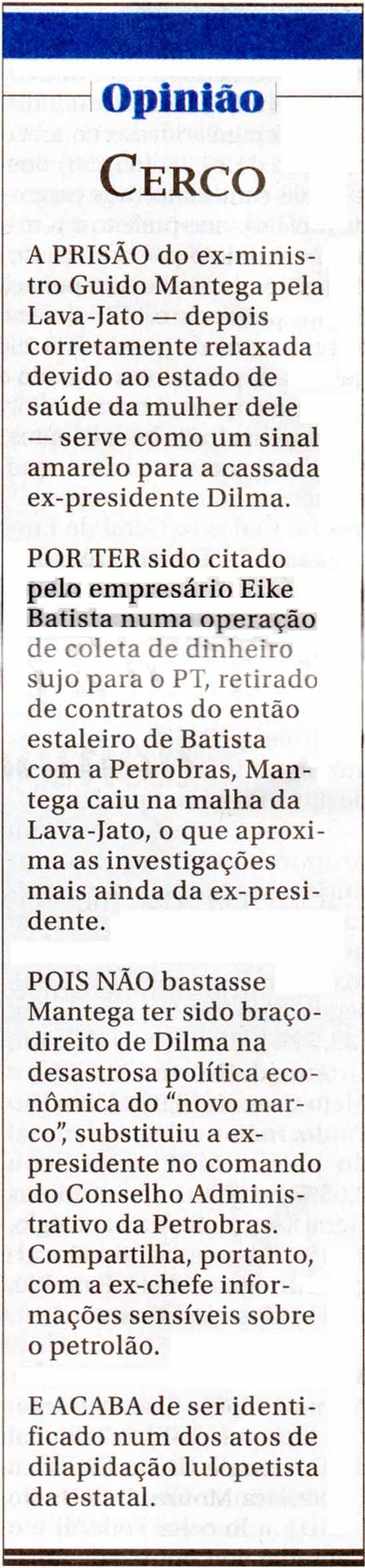 Opinio: CERCO - O Globo
