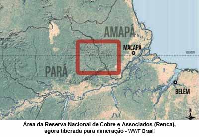 rea da Reserva Nacional de Cobre e Associados (Renca), agora liberada para minerao - WWF Brasil