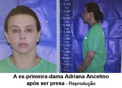 A ex-primeira-dama Adriana Ancelmo aps ser presa - Reproduo