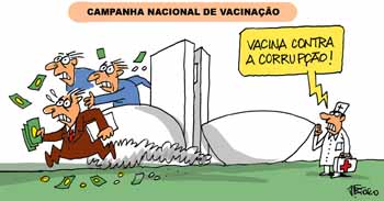 Charge: J. Bosco - Vacina contra a corrupo