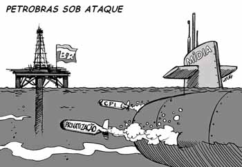 Charge: Latuff - Desmanche da Petrobras