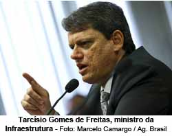 Tarcsio Gomes de Freitas, ministro da Infraestrutura - Foto: Marcelo Camargo / Ag~encia Brasil
