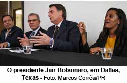 O presidente Jair Bolsonaro, em Dallas, Texas - Foto: Marcos Corra/PR