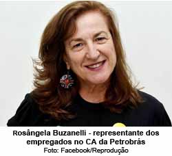 Rosngela Buzanelli - representante dos empregados no CA da Petrobrs- Foto: Facebook/Reproduo