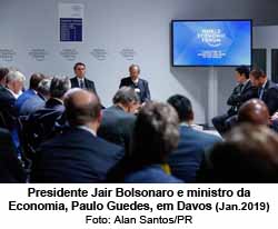 Presidente Jair Bolsonaro e ministro da Economia, Paulo Guedes, em Davos - Foto: Alan Santos/PR