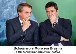 Bolsonaro e Moro em Braslia - Foto: Gabriela Bilo / Estado