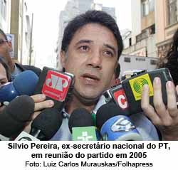Silvio Pereira, ex-secretrio nacional do PT, em reunio do partido em 2005 - Luiz Carlos Murauskas/Folhapress