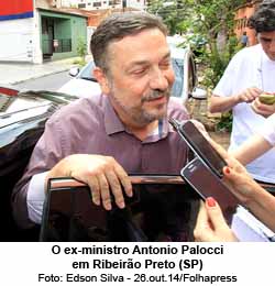 Folha de So Paulo - 01/11/15 - O ex-ministro Antonio Palocci em Ribeiro Preto (SP) - Edson Silva - 26.out.14/Folhapress