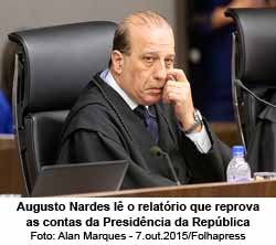 Folha de So Paulo - 01/11/15 - Augusto Nardes l o relatrio que reprova as contas da Presidncia da Repblica - Alan Marques - 7.out.2015/Folhapress