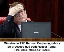 O ministro Herman Benjamin do TSE - Foto: Uesley Marcelino / Reuters