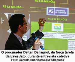 Deltan Dallagnol durante entrevista coletiva - Foto: Geraldo Bubniak / AGB / Folhapress
