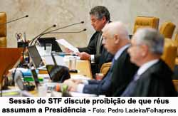 Sesso do STF discute proibio de que rus assumam a Presidncia - Foto: Pedro Ladeira/Folhapress