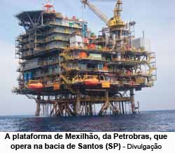 A plataforma de Mexilho, da Petrobras, que opera na bacia de Santos (SP) - Divulgao