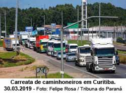 Carreata de caminhoneiros em Curitiba. 30.03.2019 - Foto: Felipe Rosa / Tribuna do Paran