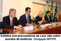 Coletiva com procuradores da Lava Jato sobre acordos de lenincia - Divulgao MPF/PR