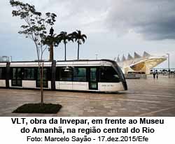VLT, obra da Invepar, em frente ao Museu do Amanh, na regio central do Rio - Marcelo Sayo - 17.dez.2015/Efe