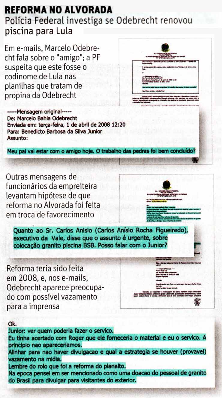 Odebrecht e a reforma no Alvorada - Folhapress