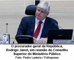 O procurador-geral da Repblica, Rodrigo Janot, em reunio do Conselho Superior do Ministrio Pblico - Foto: Pedro Ladeira / Folhapress