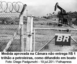 Medida aprovada na Cmara no entrega R$ 1 trilho a petroleiras, como difundido em boato - Foto: Diego Padgurschi - 19.jul.201 / Folhapress