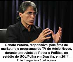 Renato Pereira em entrevista no estdio do UOL em 2014  - Foto: Srgio Lima / Folhapress