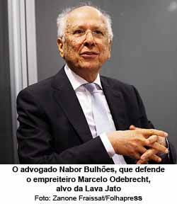 O advogado Nabor Bulhes, que defende o empreiteiro Marcelo Odebrecht, alvo da Lava Jato - Zanone Fraissat/Folhapress