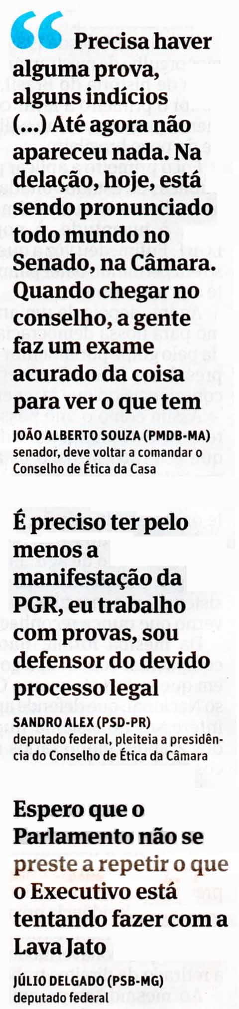 Lava Jato: A blindagem dos polticos - Folha de So Paulo / 20.02.2017