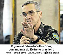 O general Eduardo Villas Bas, comandante do Exrcito brasileiro - Foto: Tomaz Silva - 24.jul.2016/Agncia Brasil