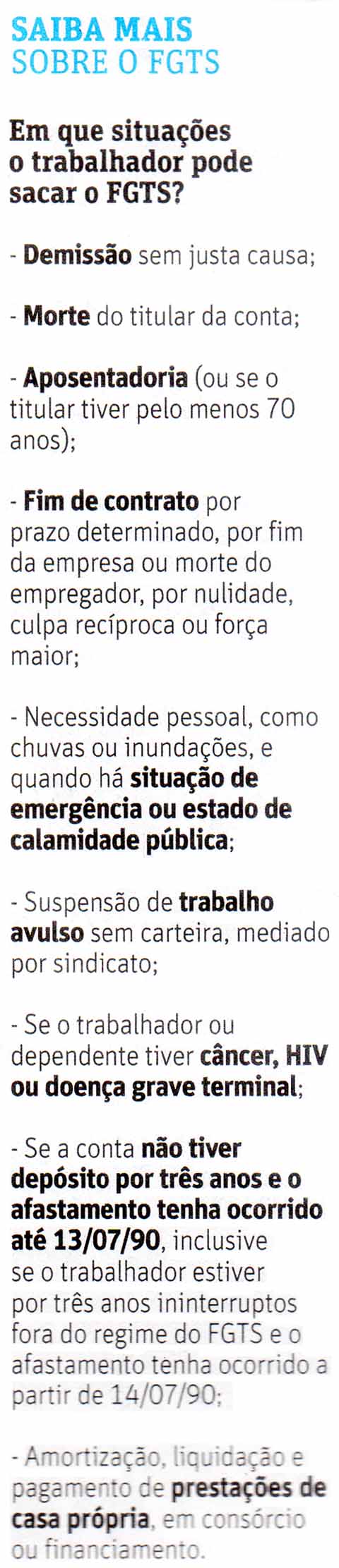 Folha de So Paulo - 23/01/16 - Saque do FGTS